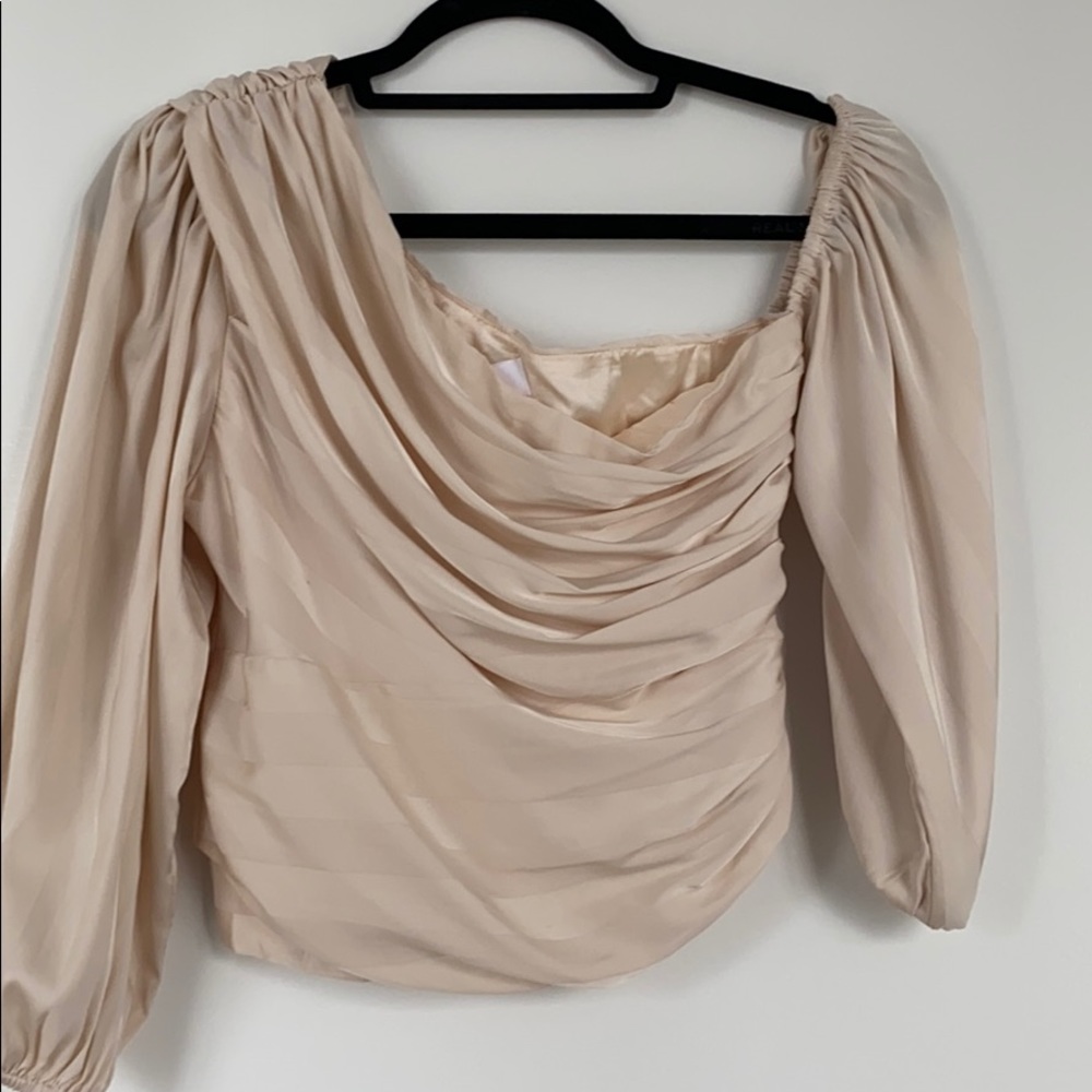 Sexy one shoulder silk top